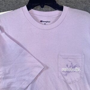 Arkansas Razorbacks NCAA Champion Purple Floral Pocket Tee Shirt Mens XL NEW